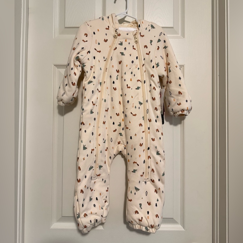 Joe Fresh Cream Footie with Colorful Print